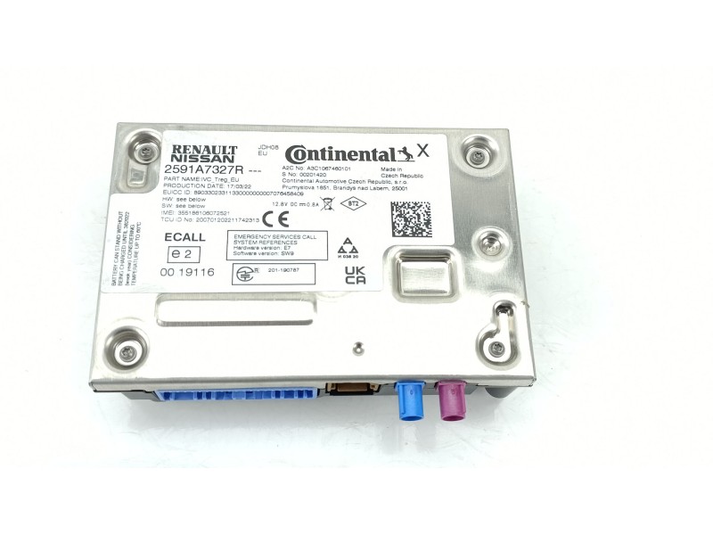 Recambio de modulo electronico para renault arkana i (lcm_, ldn_) 1.3 tce 140 (ldn0) referencia OEM IAM 2591A7327R  