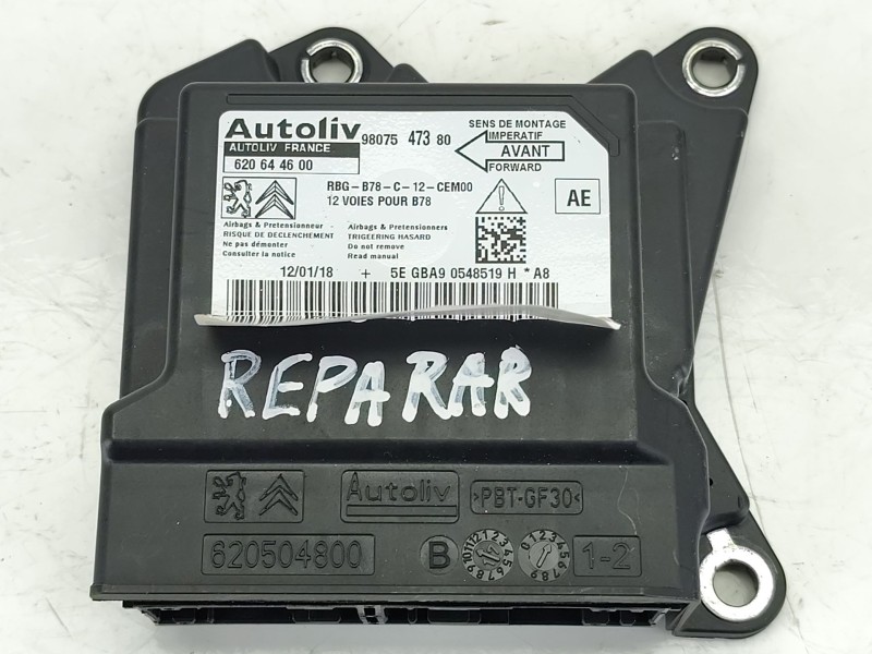 Recambio de centralita airbag para citroën c4 grand picasso ii (da_, de_) 1.2 thp 130 referencia OEM IAM 9807547380  