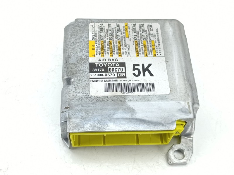 Recambio de centralita airbag para toyota yaris (_p13_) 1.5 hybrid (nhp130_) referencia OEM IAM 891700DC70  