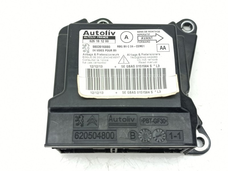Recambio de centralita airbag para peugeot partner furgoneta/monovolumen 1.6 hdi referencia OEM IAM 9803916880  