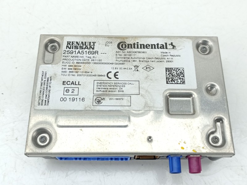Recambio de modulo electronico para dacia sandero iii 1.0 sce 65 referencia OEM IAM 2591A5169R  