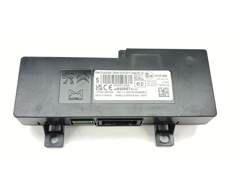Recambio de modulo electronico para peugeot 208 ii (ub_, up_, uw_, uj_) 1.2 puretech 75 referencia OEM IAM 9864566780  