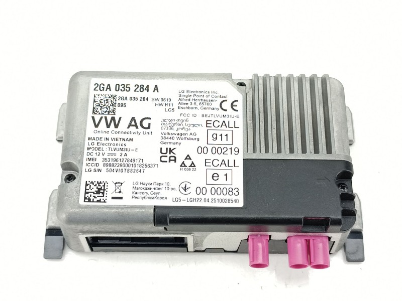 Recambio de modulo electronico para seat ibiza v (kj1, kjg) 1.0 mpi referencia OEM IAM 2GA035284A  