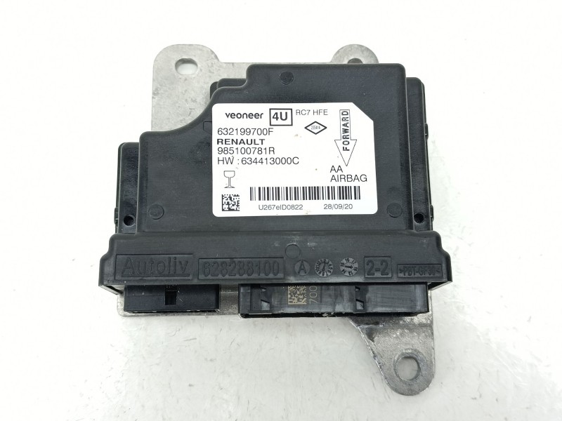 Recambio de centralita airbag para renault kadjar (ha_, hl_) 1.3 tce 160 (hlnc) referencia OEM IAM 985100781R  