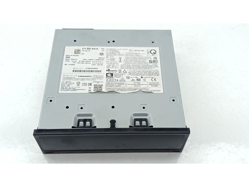 Recambio de sistema audio / radio cd para volkswagen golf viii variant (cg5, db5) 1.5 tsi referencia OEM IAM 572035816B  