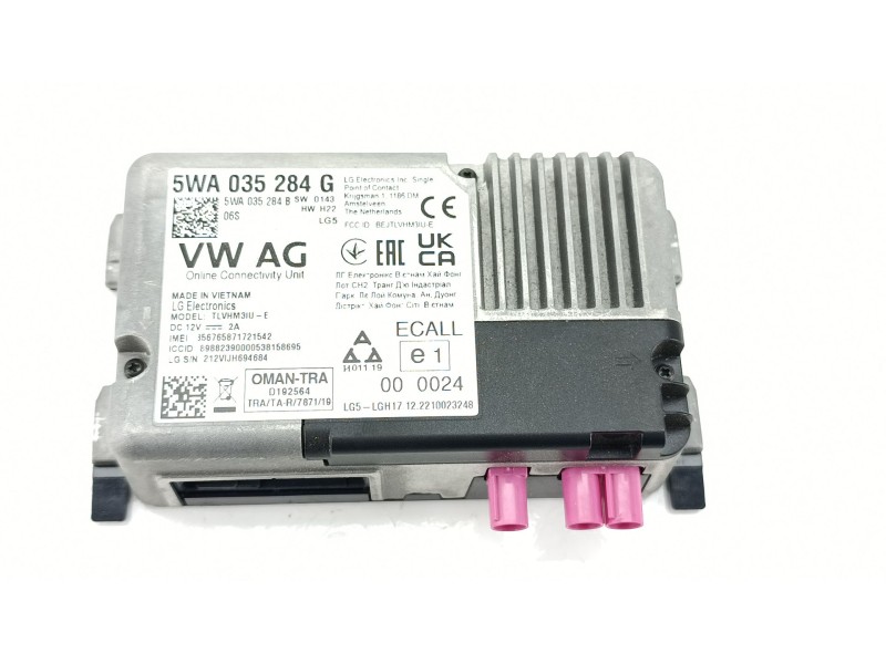 Recambio de modulo electronico para seat ibiza v (kj1, kjg) 1.0 tsi referencia OEM IAM 5WA035284G  