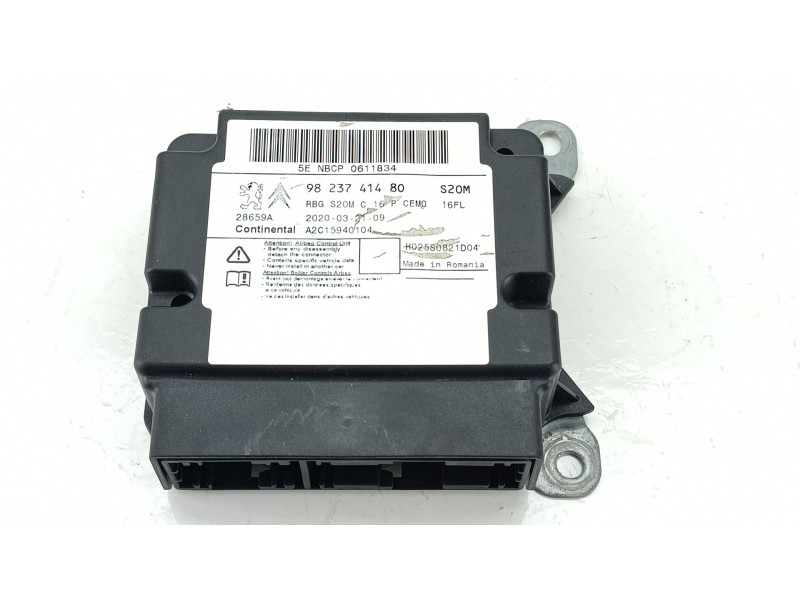 Recambio de centralita airbag para peugeot rifter 1.5 bluehdi 100 referencia OEM IAM 9823741480  