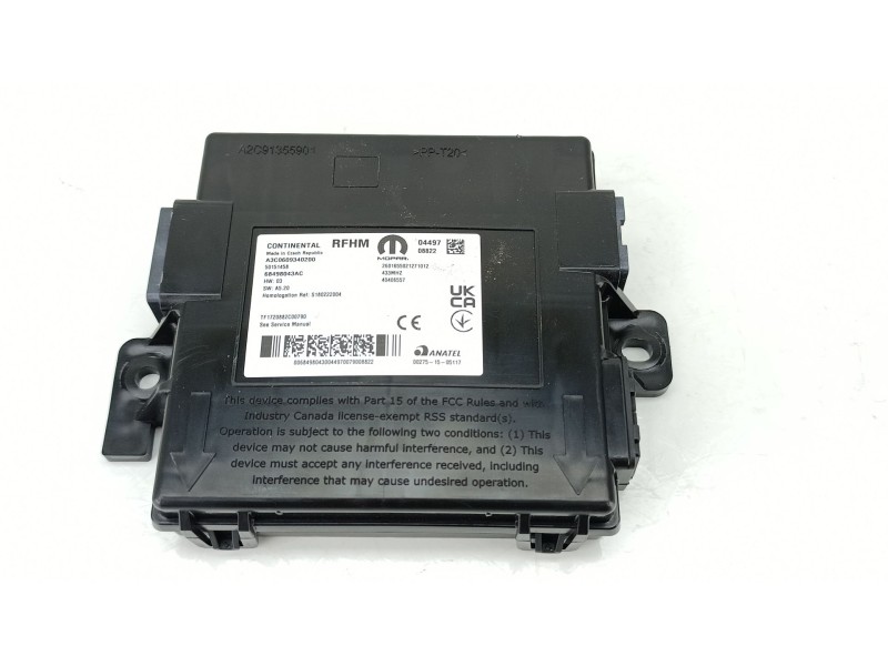 Recambio de modulo electronico para jeep compass (mp, m6, mv, m7) 1.3 referencia OEM IAM 68498043AC  