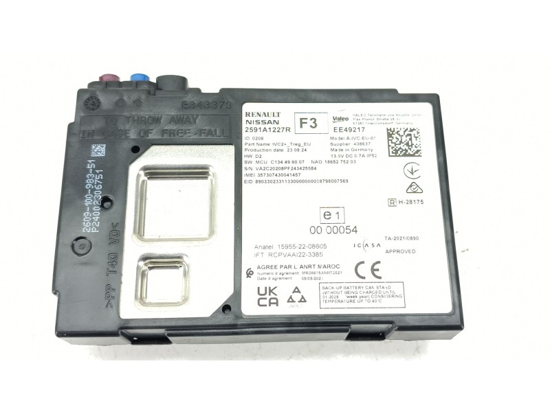 Recambio de modulo electronico para renault captur ii (hf_) tce 90 (hfm6) referencia OEM IAM 2591A1227R  