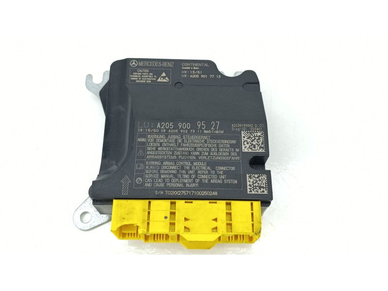 Recambio de centralita airbag para mercedes-benz clase c (w205) c 350 e (205.047) referencia OEM IAM 2059009527  